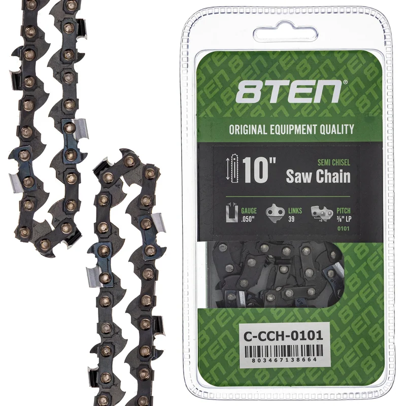 Chainsaw Chain 10 Inch .050 3/8 LP 39DL For Echo 91VXL039G 91VXL39CQ 63PD339 91PX039G 63PM339E