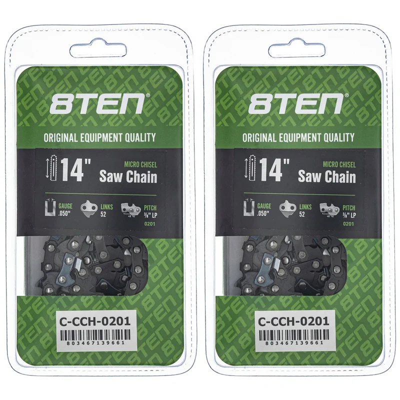 Chainsaw Chain 14 Inch .050 3/8 LP 52DL For Craftsman John Deere Husqvarna Poulan Snapper Sears | 2-PACK