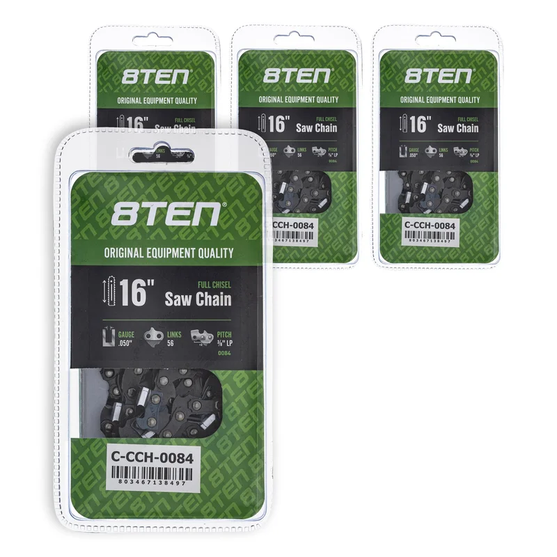 Chainsaw Chain 16 Inch .050 3/8 LP 56DL For Husqvarna 576936556 501847056 91PX056G 91VXL056G | 4-PACK