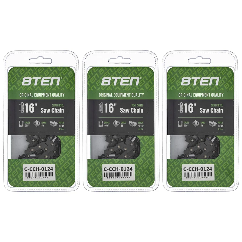 Chainsaw Chain 16 Inch .050 3/8 LP 59DL For Oregon Homelite 91VXL059G H3759 63PM359E 36360050059 | 3-PACK