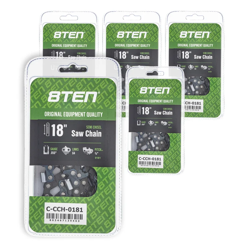 Chainsaw Chain 18 Inch .050 3/8 64DL For Echo 72LPX064G 72LPX64CQ H4664 33RS364E | 5-PACK