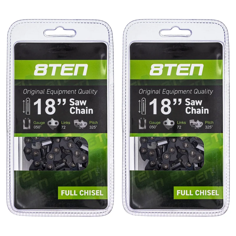 Chainsaw Chain 18 Inch .050 .325 72DL For Echo 501840672 581643672 591095772 20BPX72CQ 501840872 | 2-PACK