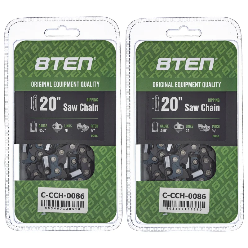 Chainsaw Chain 20 Inch .050 3/8 70DL For Echo 72LPX070G 72LGX070G 72LPX70CQ 72EXL070G 33RS70E | 2-PACK