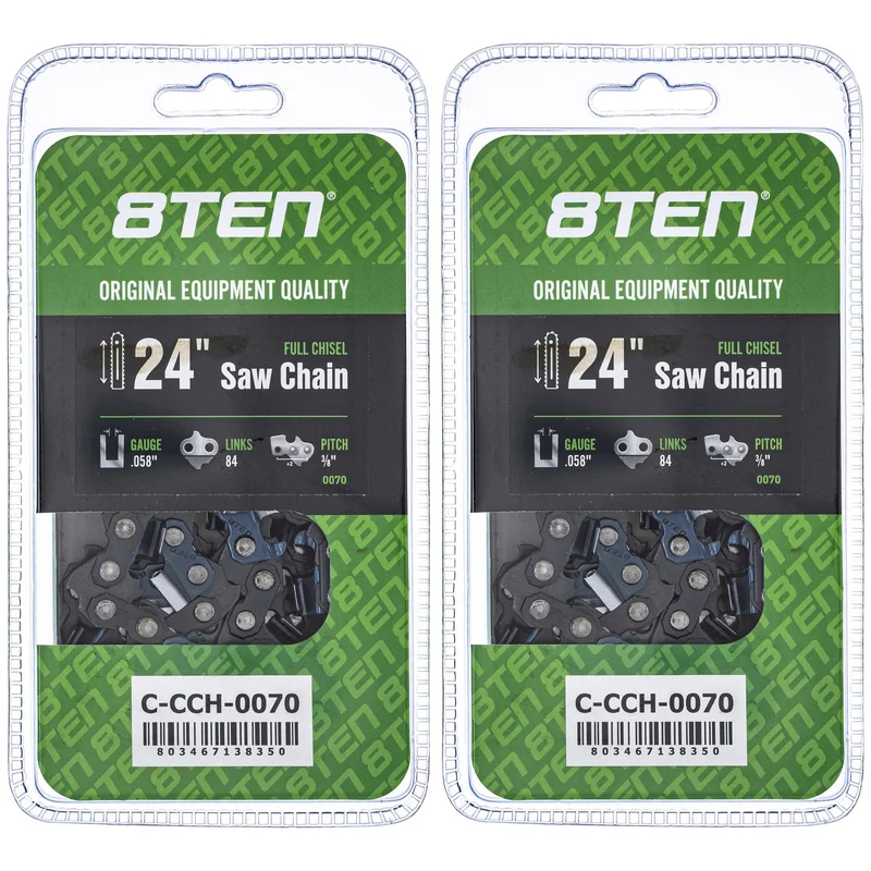 Chainsaw Chain 24 Inch .058 3/8 84DL For Dolmar Husqvarna 501842884 73JGX084G 581626984 501841484 | 2-PACK