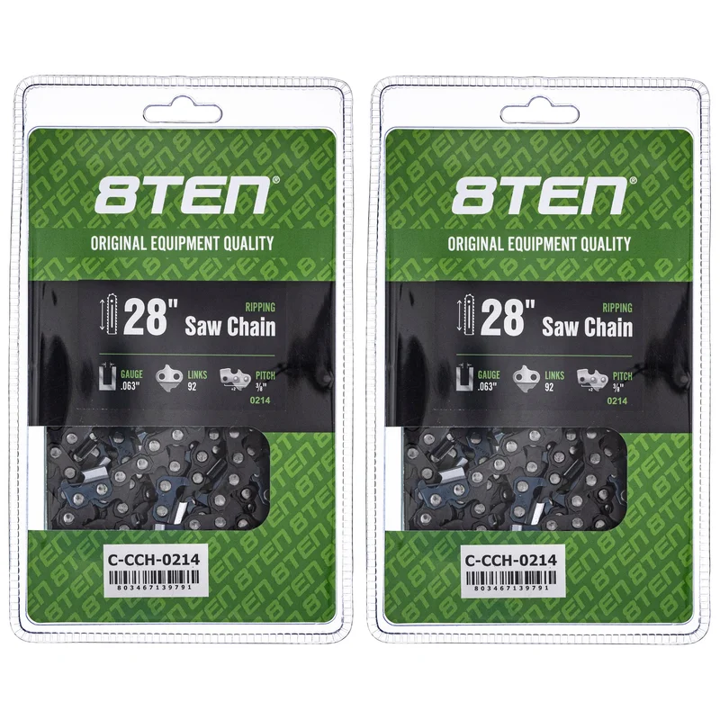Chainsaw Chain 28 Inch .063 3/8 92DL For Husqvarna Stihl McCulloch 72EXL092G 73EXL092G 72LPX092G | 2-PACK