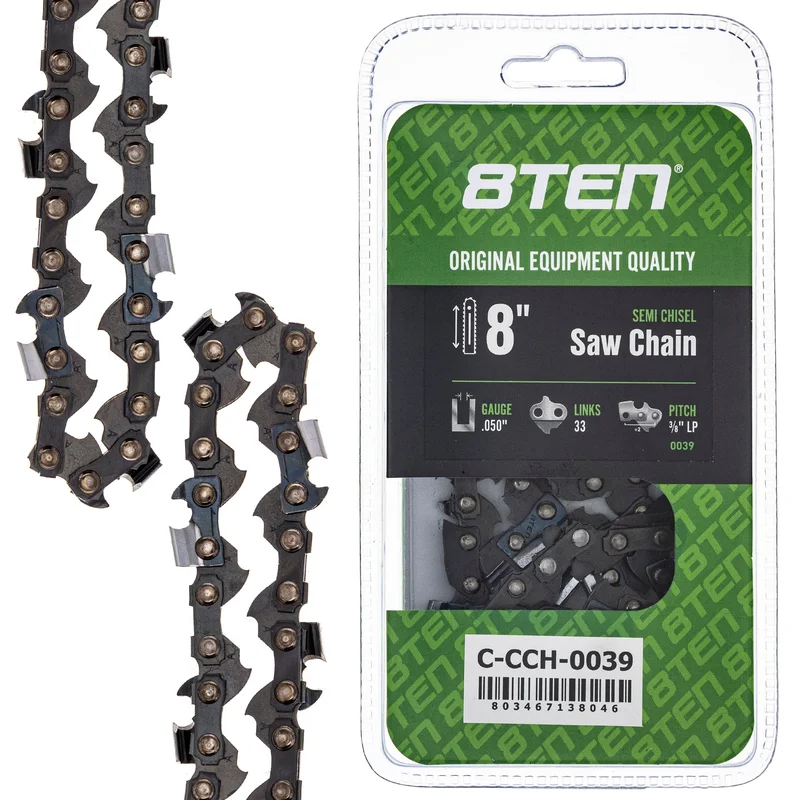 Chainsaw Chain 8 Inch .050 3/8 LP 33DL For Poulan Oregon 91PX033 S33-21 H3733 63PM333E