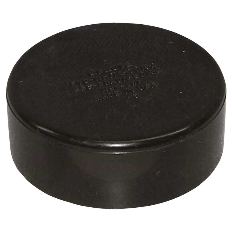 Charlotte Pipe 116 Series ABS001161200HA Slip Cap, 4 in Hub, ABS, Black, SCH 40