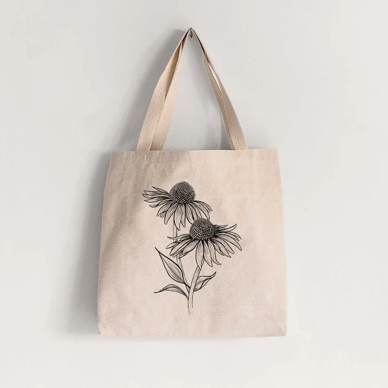 Coneflower – Echinacea purpurea – Tote Bag