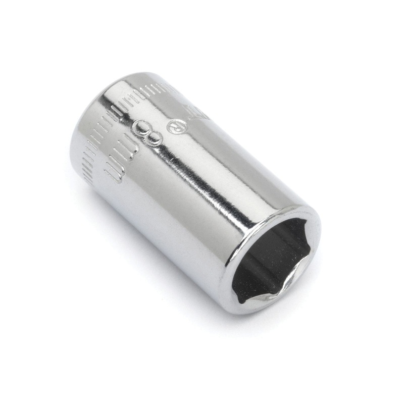 CRESCENT CDS15N Socket, System of Measurement: Metric, Standard Length, 8 mm Socket, 1/4 in Drive, 6-Point