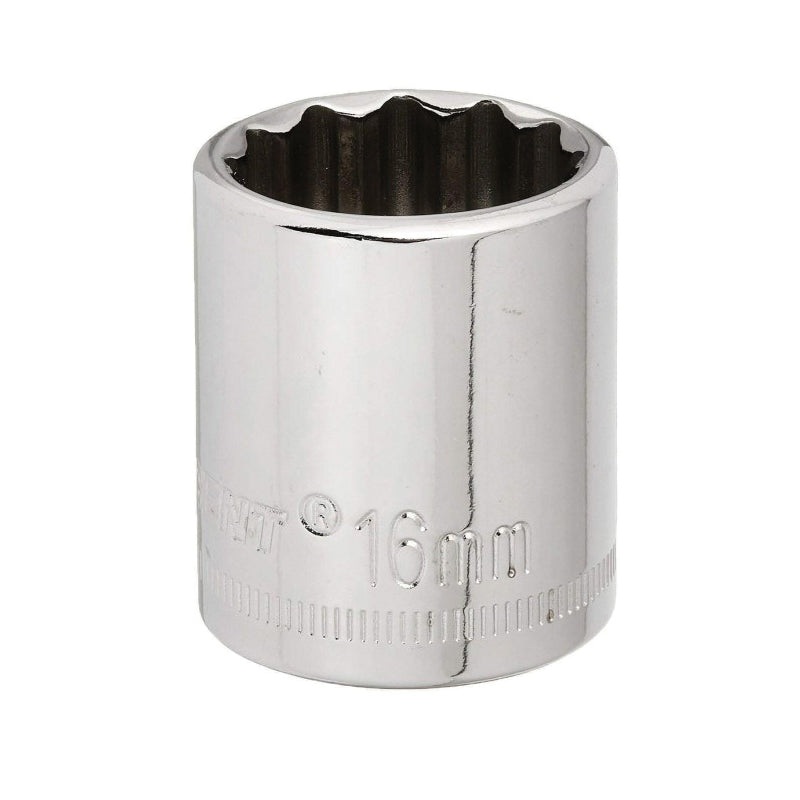 CRESCENT CDS46N Socket, System of Measurement: Metric, Standard Length, 16 mm Socket, 3/8 in Drive, 12-Point