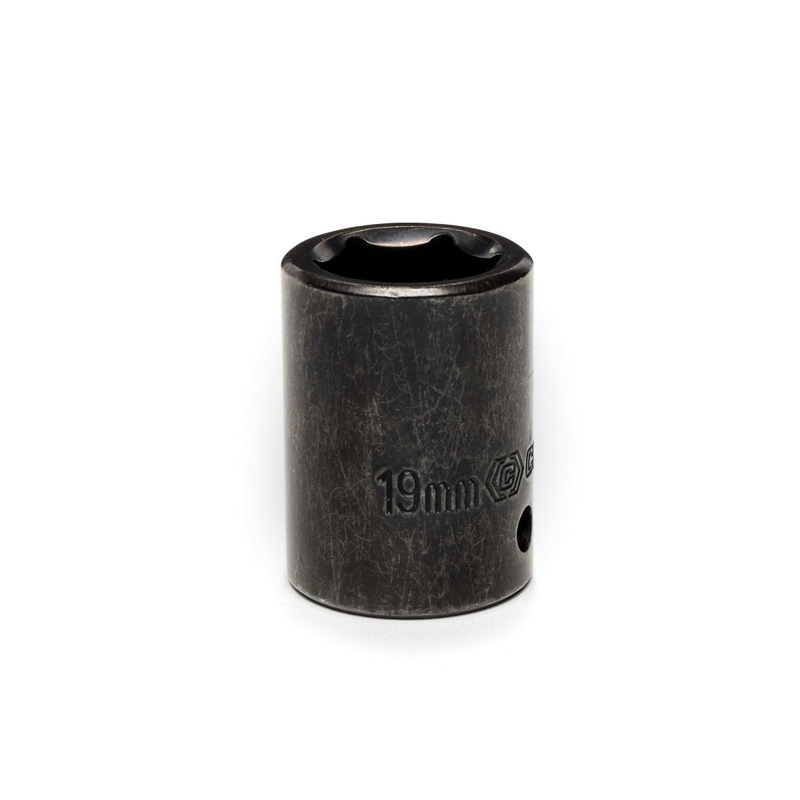 CRESCENT CIMS18N Socket, System of Measurement: Metric, Standard Length, 19 mm Socket, 1/2 in Drive, 6-Point