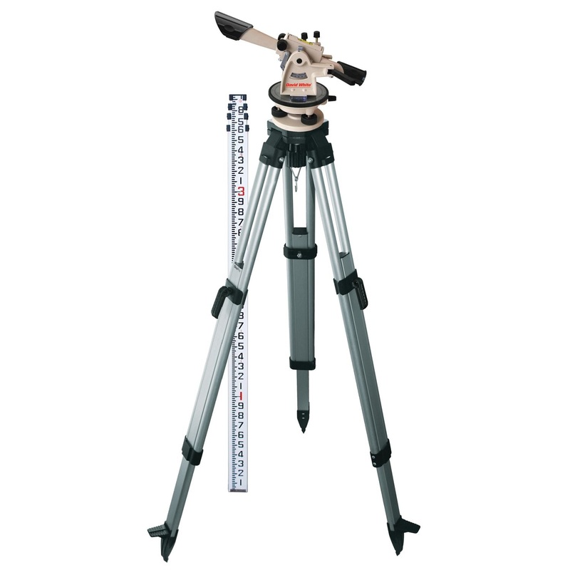 David White 22x Optical Level Transit w/Tripod & Grade Rod (Inches) (LT6900) | 44-D8834K-1C