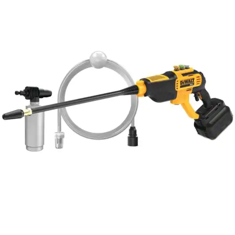 DEWALT 20V MAX 550 PSI 1.0 GPM Cold Water Cordless Electric Power Cleaner with 4 Nozzles, (1) 5.0 Ah Battery and Charger