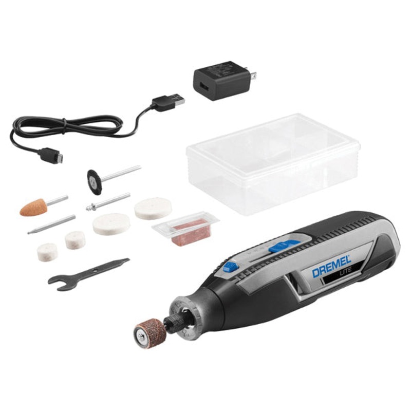 DREMEL 7760-N/10 Multi-Purpose Rotary Tool, Tool/Kit: Tool, 1.8 in Collet, Lithium-Ion Battery, 2 Ah, 7-1/2 in OAL