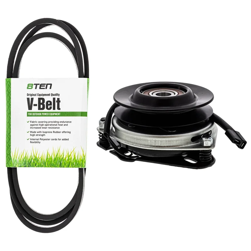 Electric PTO Clutch & Belt Kit For Craftsman MTD Snapper Simplicity Ogura New Holland Murray