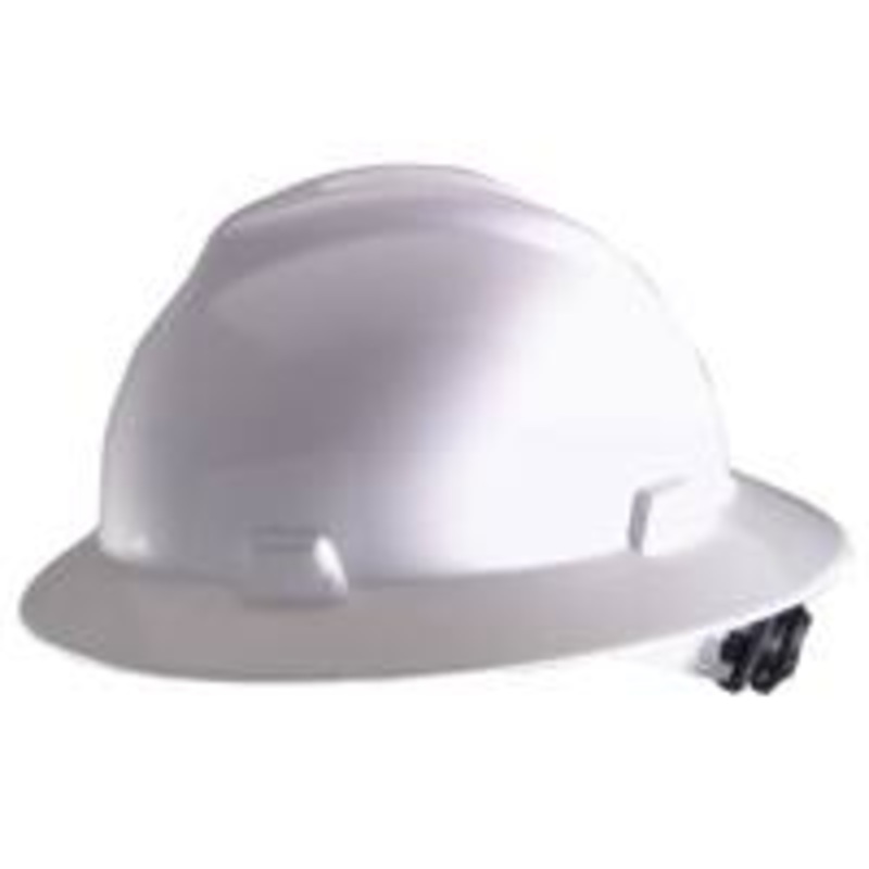 ERB Full Brim Hard Hat w/Ratchet Suspension (White) | 19221