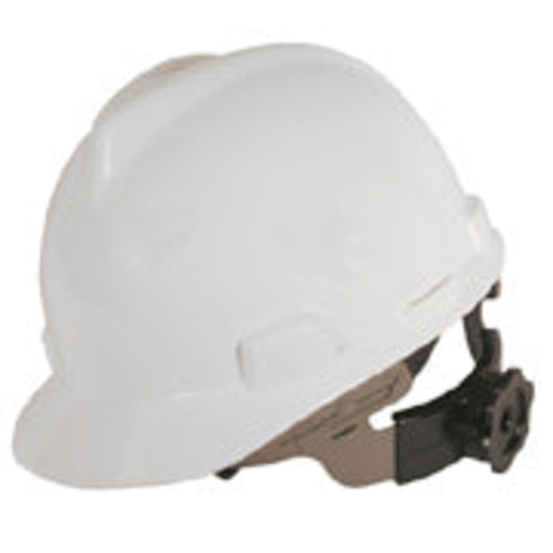 ERB Standard Hard Hat White w/Ratchet Suspension (White) | 19361
