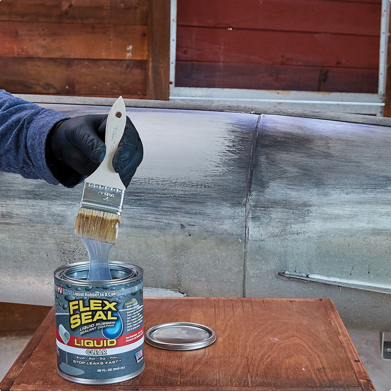 FLEX SEAL US855GRY01-2 Rubber Coating, Liquid, Gray, 6 to 12 hr Dry Time, 1 gal