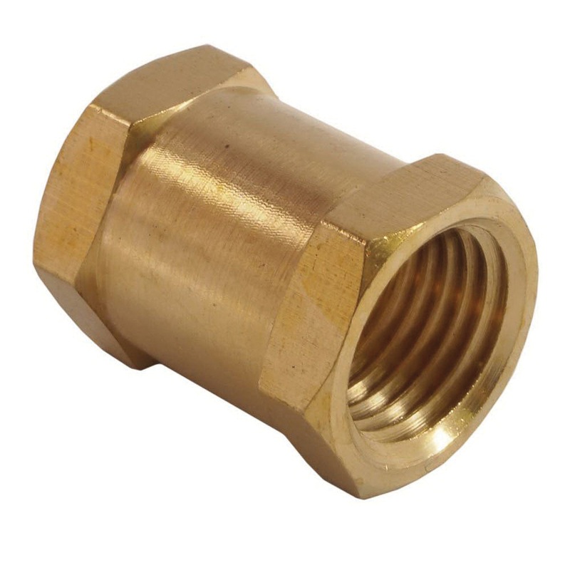 Forney 75532 Air Hose Coupling, 1/4 in Female NPT x 1/4 in Female NPT, Brass