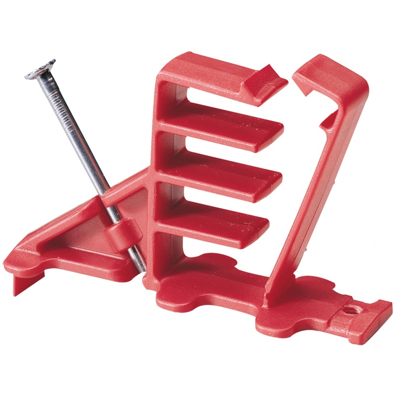 GB MCS-20W Multi-Cable Staple, Red Insulation, For Cable Type: Cat 5, Coaxial, Non-Metallic