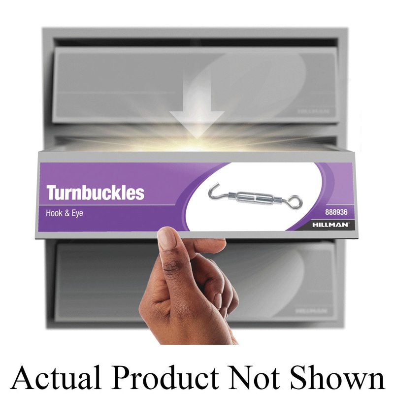 HARDWARE ESSENTIALS 321884 Exterior Turnbuckle, Hook x Eye End, 130 lb Load, 5/16-11 Thread, 8-7/8 in L Retracted
