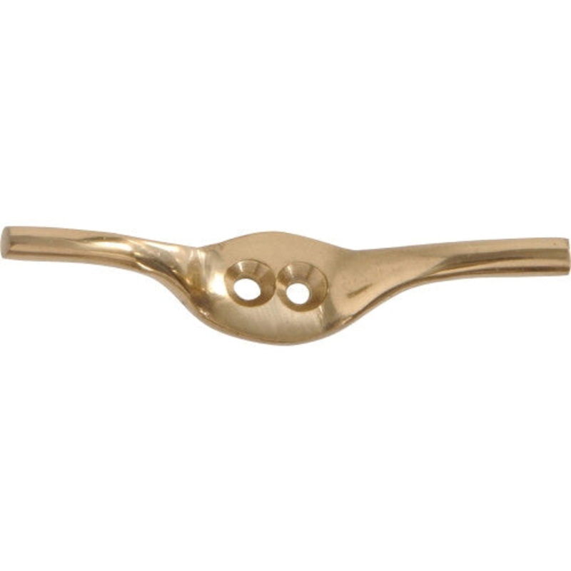 HARDWARE ESSENTIALS 322302 Rope Cleat, 3-3/4 in D Rope, 20 lb Load, Brass, Brass