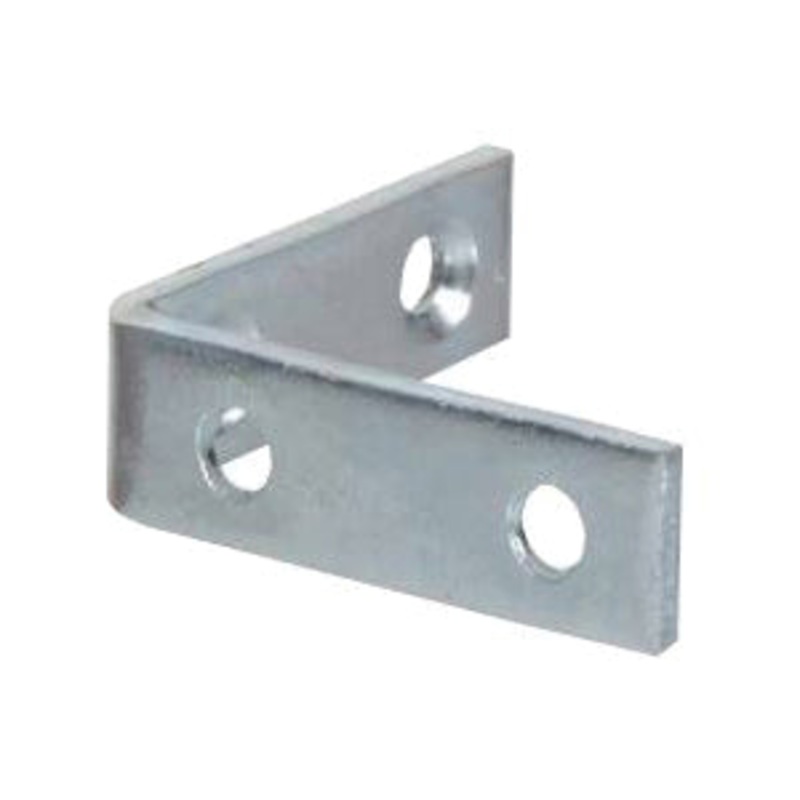 HARDWARE ESSENTIALS 851132 Corner Brace, 6 in L, 1-1/8 in W, Steel, Zinc-Plated