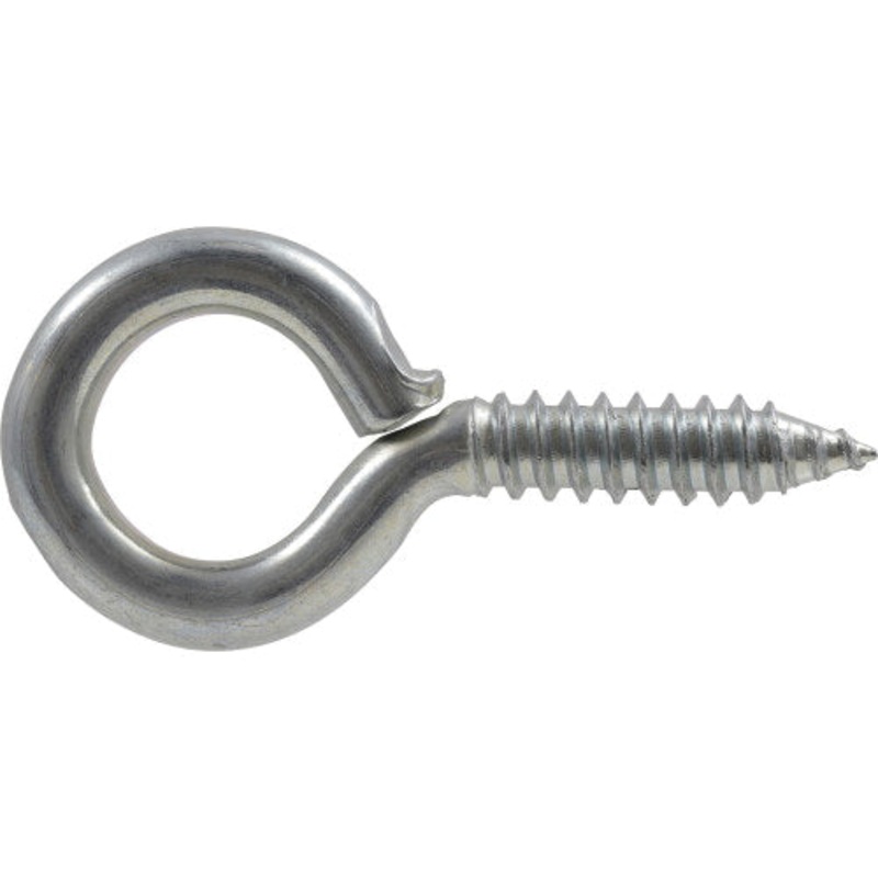 HARDWARE ESSENTIALS 851769 Eye Screw, Imperial, 0.162 in Eye ID, 1-5/8 in L, Hot Rolled Steel, Zinc-Plated