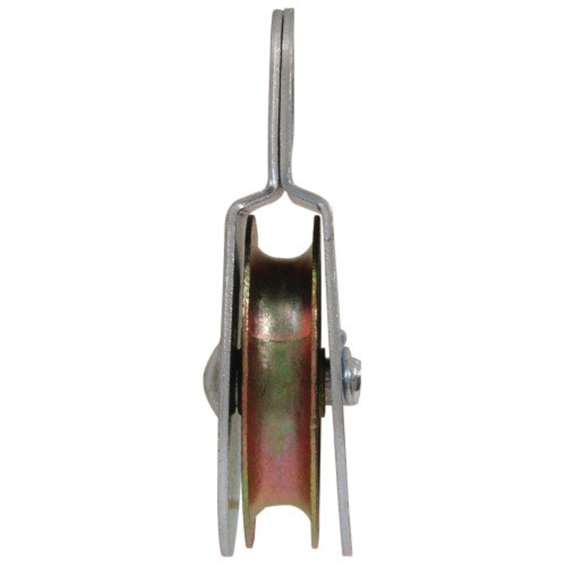 HARDWARE ESSENTIALS 852493 Single Sheave Fixed Eye Pulley, 650 lb Lifting, 3 in D Rope/Cable