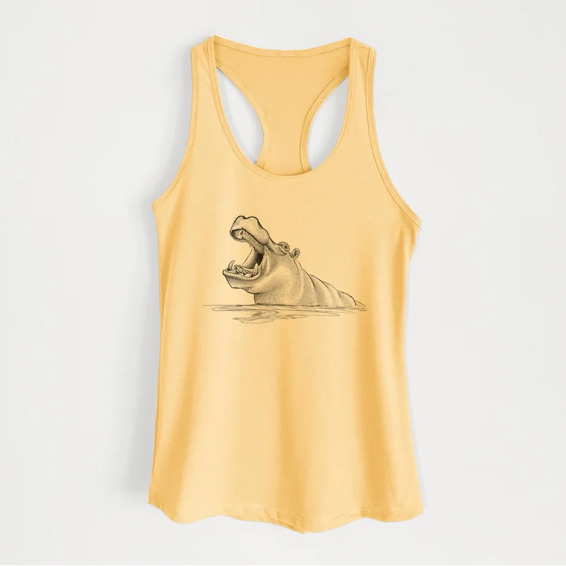 Hippo – Hippopotamus amphibius – Women’s Racerback Tanktop