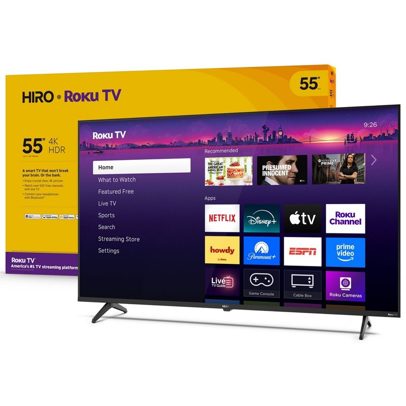 Hiro 55" Roku TV 4K HDR Smart TV Flat Screen LED Television H55C4C4-R