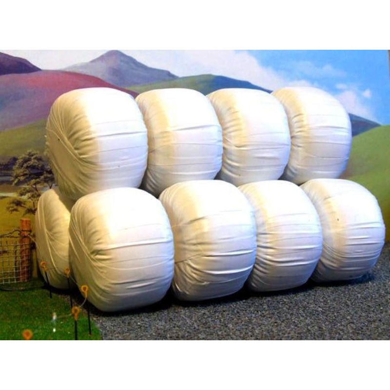 HLT-FB035W White Wrapped Silage Bales (White Wrapped x 10)