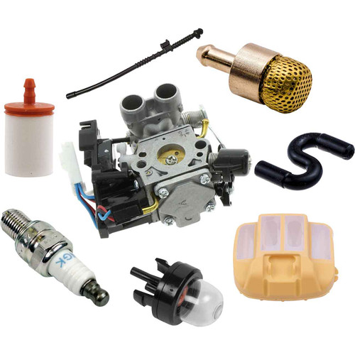 HUSQ 550 XP COMPLETE CARBURETOR AIR-OIL-FUEL FILTERS SPARK PLUG FUEL LINES PRIMER BULB KIT OEM