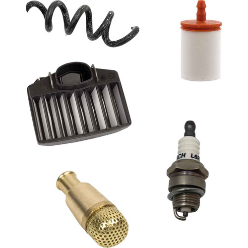 HUSQVARNA 372XP AIR-OIL-FUEL FILTERS SPARK PLUG FUEL LINES PRIMER BULB KIT OEM