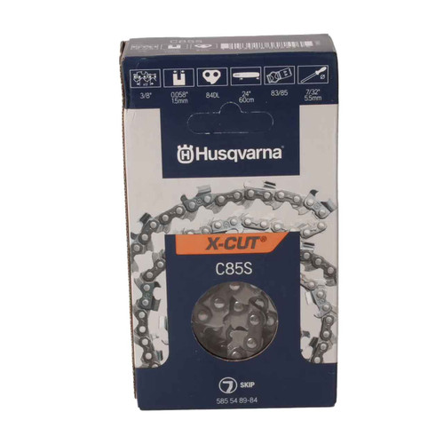 585548984 24 Chain C85S 3/8 .058 Husqvarna Genuine OEM Part - SUPERSEDED FROM 544075984, 591152584