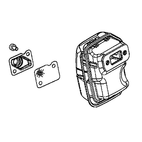 585627403 Muffler Assy Husqvarna Genuine OEM Part - SUPERSEDED FROM 585627401