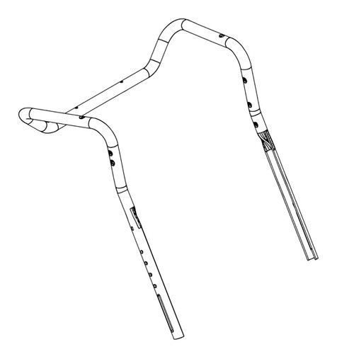 588160803 HUSQVARNA Handle Upper 498 For 27 inch Snow Blower Genuine OEM Part