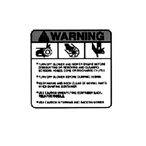599348819 Decal Decal Warning Blower Husqvarna Genuine OEM Part