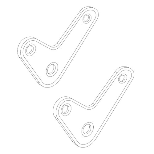 Husqvarna OEM ARM.BELL.CRANK.REAR.RIGHT.431 593077704 (2 Pack)