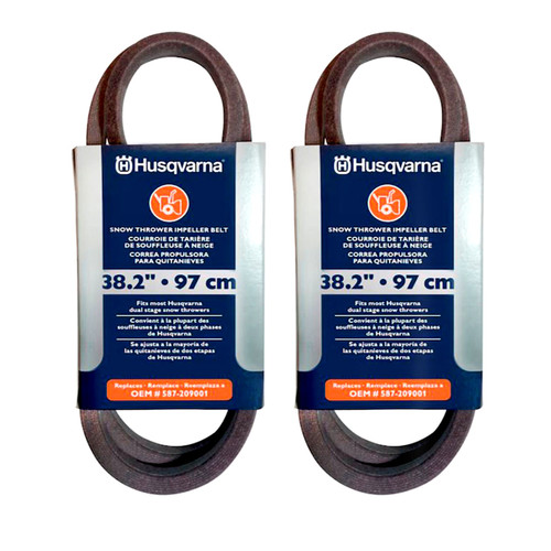 Husqvarna OEM BELT.30".SNOW.IMPELLER 588846001 (2 Pack)