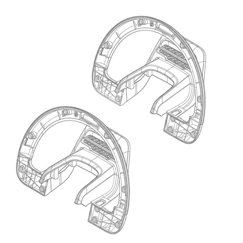 Husqvarna OEM FRONT HANDLE HANDGUARD 579563402 (2 Pack)