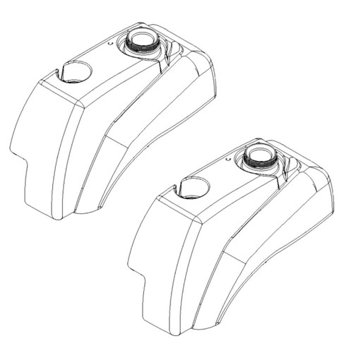 Husqvarna OEM FUEL TANK ASSEMBLY MZ, LH BLK 597426518 (2 Pack)