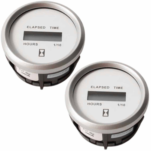 Husqvarna OEM GAUGE.HOUR.METER.SILVER/WHITE 587554006 (2 Pack)