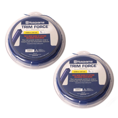 Husqvarna OEM HUS TRIMFORCE SQUARE .105X230' 529337512 (2 Pack)