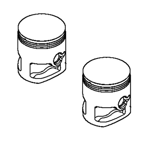 Husqvarna OEM PISTON 579529201 (2 Pack)