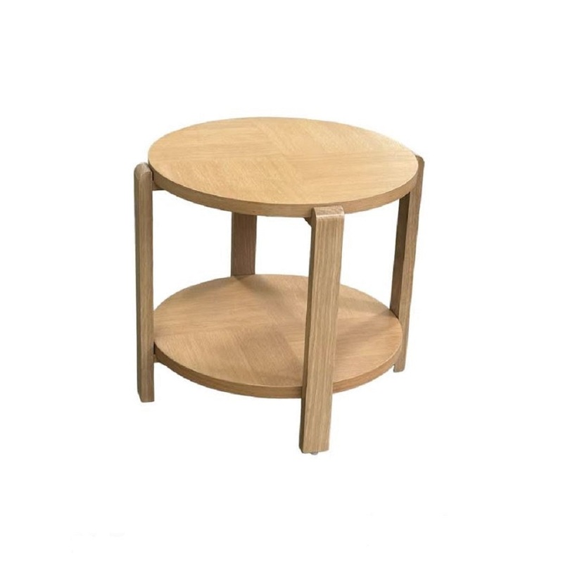 Interior Define Devon Side Table Natural Oak 22"diam. x 19.25"h. DEV.TBL.SIDE.NAT-OAK