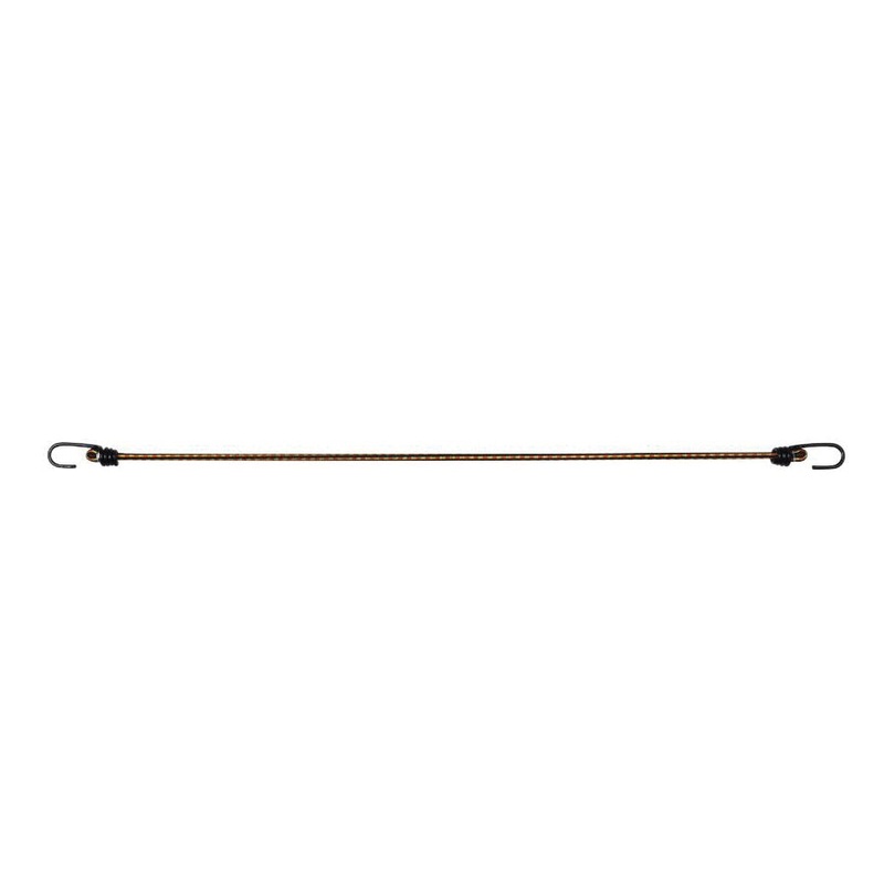 KEEPER A06031Z General Purpose Bungee Cord, Black/Orange Cord, Steel Hook, Vinyl-Coated Hook