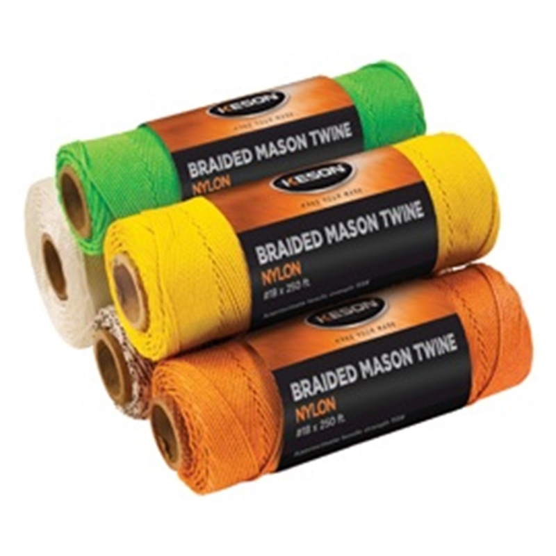 Keson Braided Nylon Mason Twine (12-Pack) White