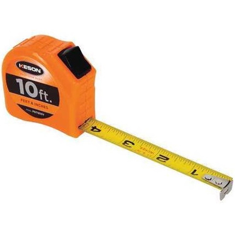 Keson Feet Toggle Lock Short Measuring Tape with Steel Blade
