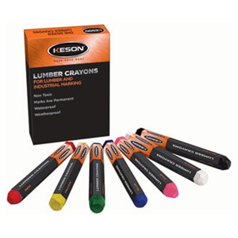 Keson Hard Lumber Crayon (Pack of 12) Black